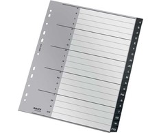 Indeks A4 PP juoda A-Z(int) 20cz. Leitz