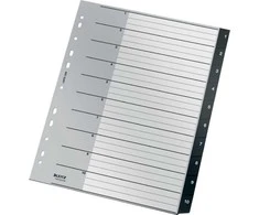 Leitz Przekładki Recycle* 1 - 10, A4, PP, juoda 12080000