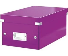 Leitz Archyvo dėžutė Leitz Spauskite &amp; Parduotuvė ant violetinių DVD (10K261N)