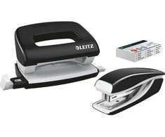 Leitz siūlė+skylė MINI WOW juoda 10l GW10K