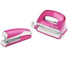 Leitz segiklis Mini segiklis ir skylių perforatorius WOW rožinė 55612023