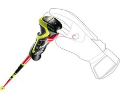 Leki KyIvi Leki WCR TBS SL 3D Raudona 2023