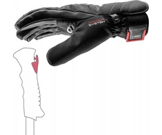 LEKI PIRŠTINĖS Phoenix 3D juoda/raudona 9.5