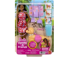 Mattel Lėlė Barbie su šuniuku ir šepetėliu