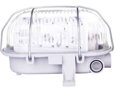 Lubinis šviestuvas Plafoninis šviestuvas Oval Lena Lighting 1x60W E27 IP44 pilkas/permatomas