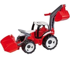 Traktorius-ekskavatorius LENA Giga Truck, (žalia/raudona)