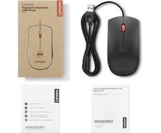 Lenovo Fingerprint Biometric USB Pelė Gen3 | su laidu | USB-A | Juodas/Raudona