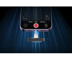 Lensgo 2x mini belaidis mikrofonas 50m 2in1 USB-C + iPhone Lightning Android IOS / 528c