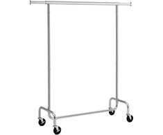 Songmics drabužių stovas, teleskopinis, chromuotas metalas, maksimalus svoris 130 kg, HSR11S