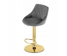 Leobert KAST taburetė - pilkas aksomas / auksinis pagrindas x 2