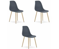 Valora Leobert WAT kėdė, tamsaus skalūno spalvos / natūralios kojos x 3