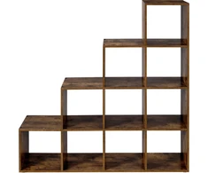 VASAGLE laisvai pastatoma laiptinė knygų lentyna su 10 skyrių, 129,5 cm, LBC10BX