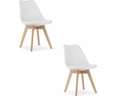 Leobert MARK kėdės, baltos x 2