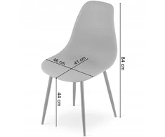 Lauko baldų komplektas Leobert Baldų komplektas su kvadratiniu stalu ir 4 kėdėmis, ąžuolo sonoma ir pilkas, 80 × 80 × 75 cm