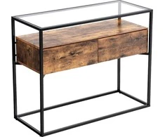 Songmics Konsolė LNT11BX, ruda/juoda