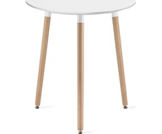 Leobert Stalas KAMI apvalus MDF stalviršis, baltas, Ø 60 cm, 74 cm