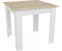 Leobert Table NP 80x80 Sonoma Oak + Baltas
