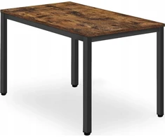 Leobert TESSA stalas 120 cm x 60 cm - kaimiško stiliaus / juodos kojos