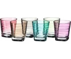 Leonardo - 6 spalvingų 250 ml Vario stiklinių rinkinys