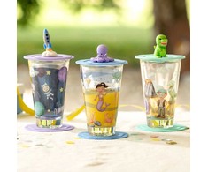 Leonardo Stiklinė su dangteliu ir lėkštute 300ml jūra BAMBINI AVVENTURA -