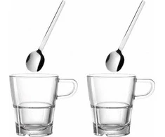 Leonardo 2 stiklinių rinkinys su kavos / arbatos šaukštais Senso - Leonardo (L-024023) - L-024023