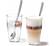 Leonardo 2 stiklinių rinkinys su šaukštais Latte Solo - Leonardo (L- 042555) - L- 042555