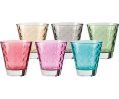 Leonardo 6 spalvotų stiklinių rinkinys 220ml OPTIC (L-047284) - L-047284