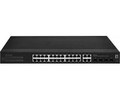 Šakotuvas Level One Carruzzo LevelOne IGS-2128 tinklo komutatorius Valdomas L2 Gigabit Ethernet (10/100/1000) Juoda