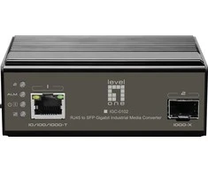 Level One „LevelOne LevelOne IGC-0102“ šviesolaidinis keitiklis 1000 Mbit/s, juodas
