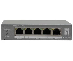 Šakotuvas Level One Carruzzo LevelOne GEP-0531 tinklo komutatorius Ne-valdomas L2 Gigabit Ethernet (10/100/1000) Maitinimas per Eternetą (PoE) Stalinis / tvirtinamas prie sienos Pilka