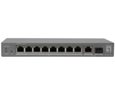 Šakotuvas Level One Carruzzo LevelOne GEP-1011 tinklo komutatorius Ne-valdomas L2 Gigabit Ethernet (10/100/1000) Maitinimas per Eternetą (PoE) Stalinis / tvirtinamas prie sienos Pilka