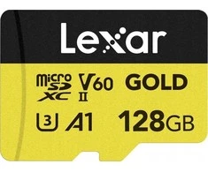 Atminties kortelė LEXAR MICROSD GOLD UHS-II, R280/W100 C10/A1/U3 (V60) 128 GB