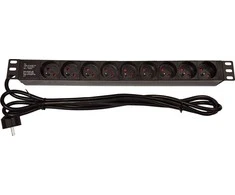 Lexi-NET 19" rozvodný panel LEXI-Net 9x230V, kabelis 3m, 1U