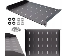 Lexi-NET LEXI-Net 19" półka su perforacją 1U/350mm nośność 15kg juoda