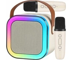 Lexibook PRZENOŚNY Rinkinys KARAOKE Nešiojama kolonėlė Bluetooth RGB DWA MIKROFONY USB MINI JACK