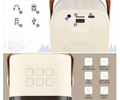 Lexibook PRZENOŚNY Rinkinys KARAOKE Nešiojama kolonėlė Bluetooth RGB DWA MIKROFONY USB MINI JACK