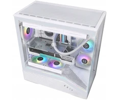 Lian Li Vector V100 PC-kompiuterio korpusas, Midi-Tower, ATX, RGB, Tempered Glass – baltos spalvos