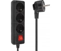 Galios juosta Libox 3 lizdai 5 m juodos (LB0081B-5)