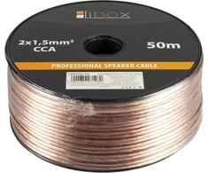 Libox garsiakalbio laidas 2x1,50 mm LB0008-50 garso laidas 50 m skaidrus