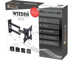 LIBOX LB-210 televizoriaus sieninis laikiklis Libox WIEDEN LB-210 | 23-42, VESA 200x200mm, 25 kg, vertikalus