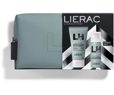Lierac Set Lierac: Homme, Moisturising, After-Shave Balm, 75 ml + Homme, Hydrating, Shaving Foam, 50 ml + Homme, Zippered, GWP Textile Pouch For Men