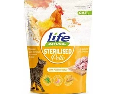 Life Pet Care Natūralus kačių ėdalas su sterilizuota vištiena, 800g