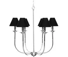 Light Prestige pakabinamas šviestuvas Glamour pakabinamas šviestuvas LP-979/6P liustra ant grandinėlės juoda