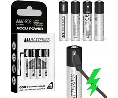 Liibateries LiiBaterijos LIIBATTERIES LI-ON BATERIJOS AAA tipo 4 vnt.