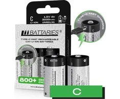 Liibateries LIIBATTARIES LI-ON BATERIJOS C TIPO 2vnt