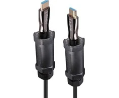 HDMI Laidas - LINDY Armuotas Šviesolaidinis Hibridinis HDMI 8K60 Laidas, 30 m, Juodas