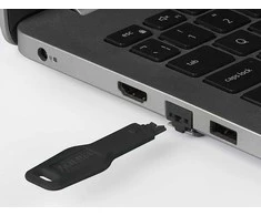 Tinklo Priedas - LINDY RJ45 Prievado Blokatorius 10 vnt. + 1 Raktas, ABS Juodas