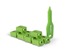 Tinklo Priedas - LINDY SFP Prievado Blokatorius 10 vnt. + Raktas, Žalias