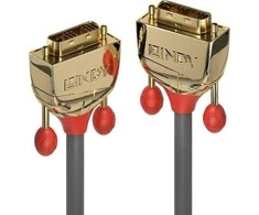 Vaizdo Kabelis - LINDY Gold Line DVI-D SLD Single Link Kabelis, M/M, 20 m, Pilkas