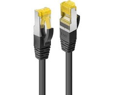 Tinklo Kabelis - LINDY RJ-45 S/FTP LSZH Tinklo Kabelis, Cat.6A Jungtis, Cat.7 Raw, 1 m, Juodas, 10 vnt.